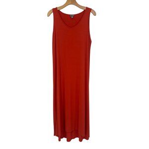 J. Jill Wearever Collection Sleeveless Stretch Maxi Dress orange maxi knit